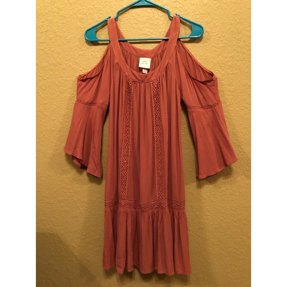 Dusty Rose Peasant Dress